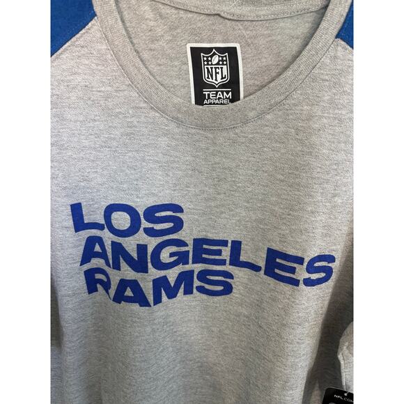 Ultra Game Los Angeles Rams Raglan Sleeve Graphic T-Shirt Gray Size Large NFL LA - Picture 4 of 5
